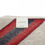 グッチ GUCCI GG柄 508027 マフラー ウール ベージュ メンズ レディース【中古】【Aランク】