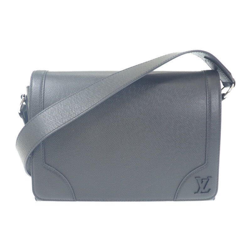 ルイヴィトン LOUIS VUITTON ニュー・フラップ メッセンジャー M30807 ショルダーバッグ タイガ ノワール ブラック メンズ【中古】【ABランク】
