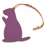 エルメス HERMES プティアッシュ モルモット PM キーホルダー トゴ エプソン パープル グリーン レディース【中古】【Aランク】