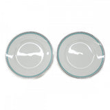 【中古】ティファニー TIFFANY&Co. プラチナブルーバンドプレート ペア 食器 ボーンチャイナ レディース【Sランク】