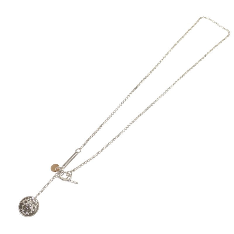 エルメス HERMES エクスリブリスPM ネックレス K18ピンクゴールド シルバー925 レディース【中古】【Aランク】
