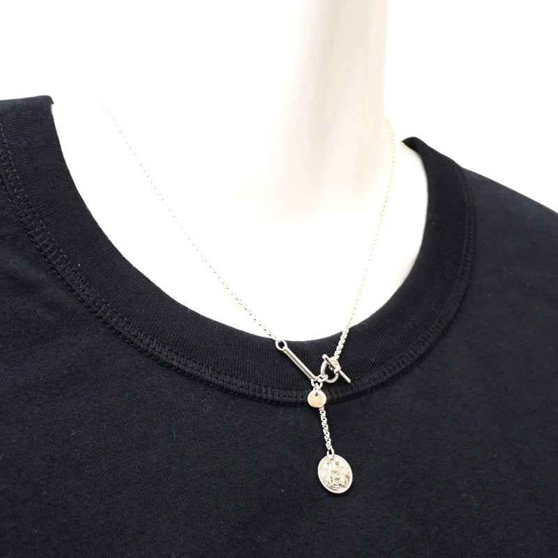 エルメス HERMES エクスリブリスPM ネックレス K18ピンクゴールド シルバー925 レディース【中古】【Aランク】