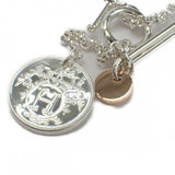 エルメス HERMES エクスリブリスPM ネックレス K18ピンクゴールド シルバー925 レディース【中古】【SAランク】