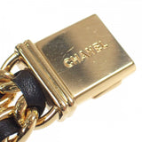 シャネル CHANEL プルミエール Lサイズ H0001 腕時計 GP レザー クオーツ ブラック文字盤 レディース【中古】【ABランク】