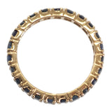 【中古】 K18YG S デザインジュエリー ブルーサファイア フルエタニティ リング K18イエローゴールド ブルー 9号 サファイア レディース【Aランク】