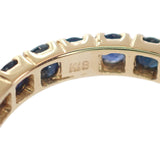 【中古】 K18YG S デザインジュエリー ブルーサファイア フルエタニティ リング K18イエローゴールド ブルー 9号 サファイア レディース【Aランク】