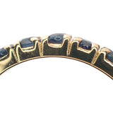 【中古】 K18YG S デザインジュエリー ブルーサファイア フルエタニティ リング K18イエローゴールド ブルー 9号 サファイア レディース【Aランク】