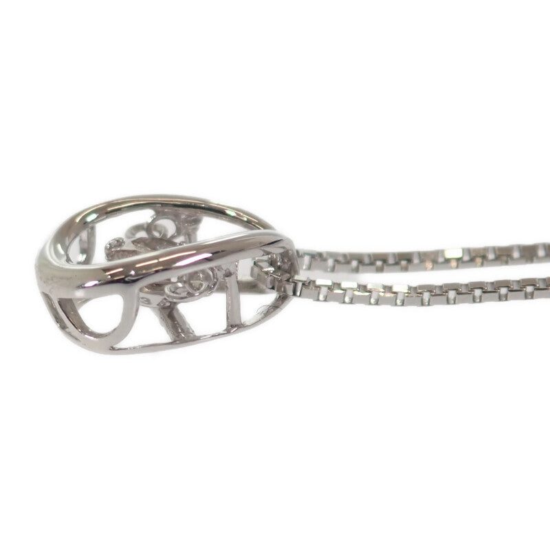 Pt850/900 デザインジュエリー ダンシングストーン ネックレス Pt900プラチナ ダイヤモンド レディース【中古】【Aランク】