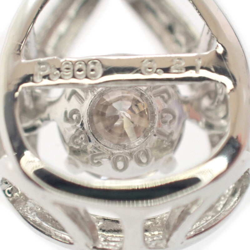 【中古】 Pt850/900 デザインジュエリー ダンシングストーン ネックレス Pt900プラチナ ダイヤモンド レディース【Aランク】