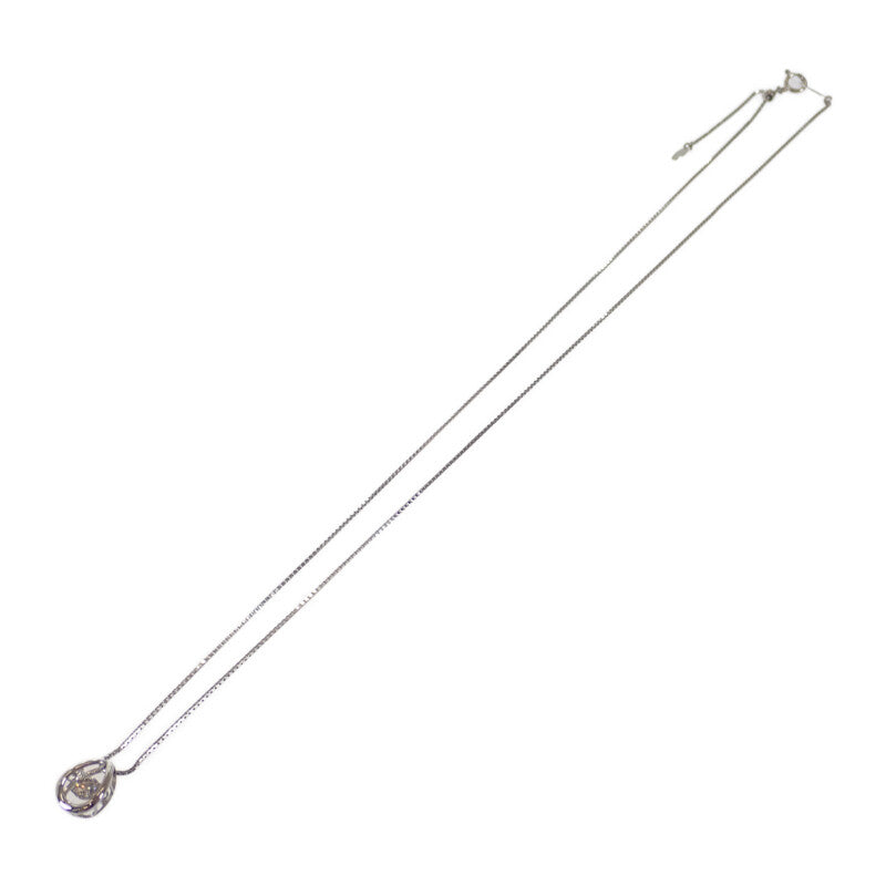 【中古】 Pt850/900 デザインジュエリー ダンシングストーン ネックレス Pt900プラチナ ダイヤモンド レディース【Aランク】