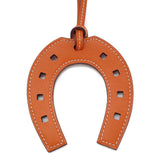 【中古】エルメス HERMES パドックシュバル ホースシュー 075350CA バッグチャーム スイフト オレンジ レディース【Aランク】