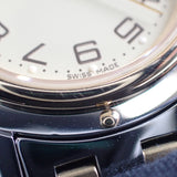 エルメス HERMES クリッパー CL4.220 腕時計 ステンレススチール GP クオーツ アイボリー文字盤 レディース【中古】【Aランク】