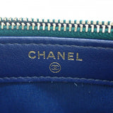 シャネル CHANEL チェーンウォレット AP0248 長財布 キャンバス グリーン ゴールド金具 レディース【中古】【SAランク】