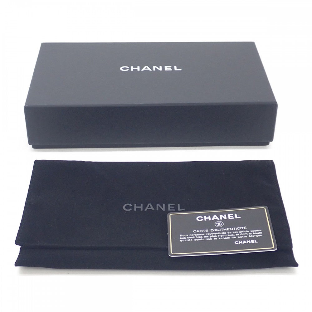 シャネル CHANEL チェーンウォレット AP0248 長財布 キャンバス グリーン ゴールド金具 レディース【中古】【SAランク】