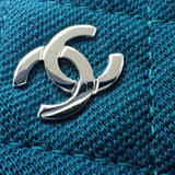 シャネル CHANEL チェーンウォレット AP0248 長財布 キャンバス グリーン ゴールド金具 レディース【中古】【SAランク】