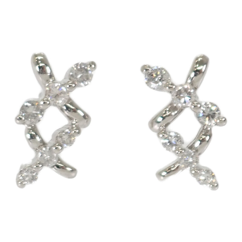 プラチナ900ダイヤクロスピアス プラチナ900ダイヤクロスピアス