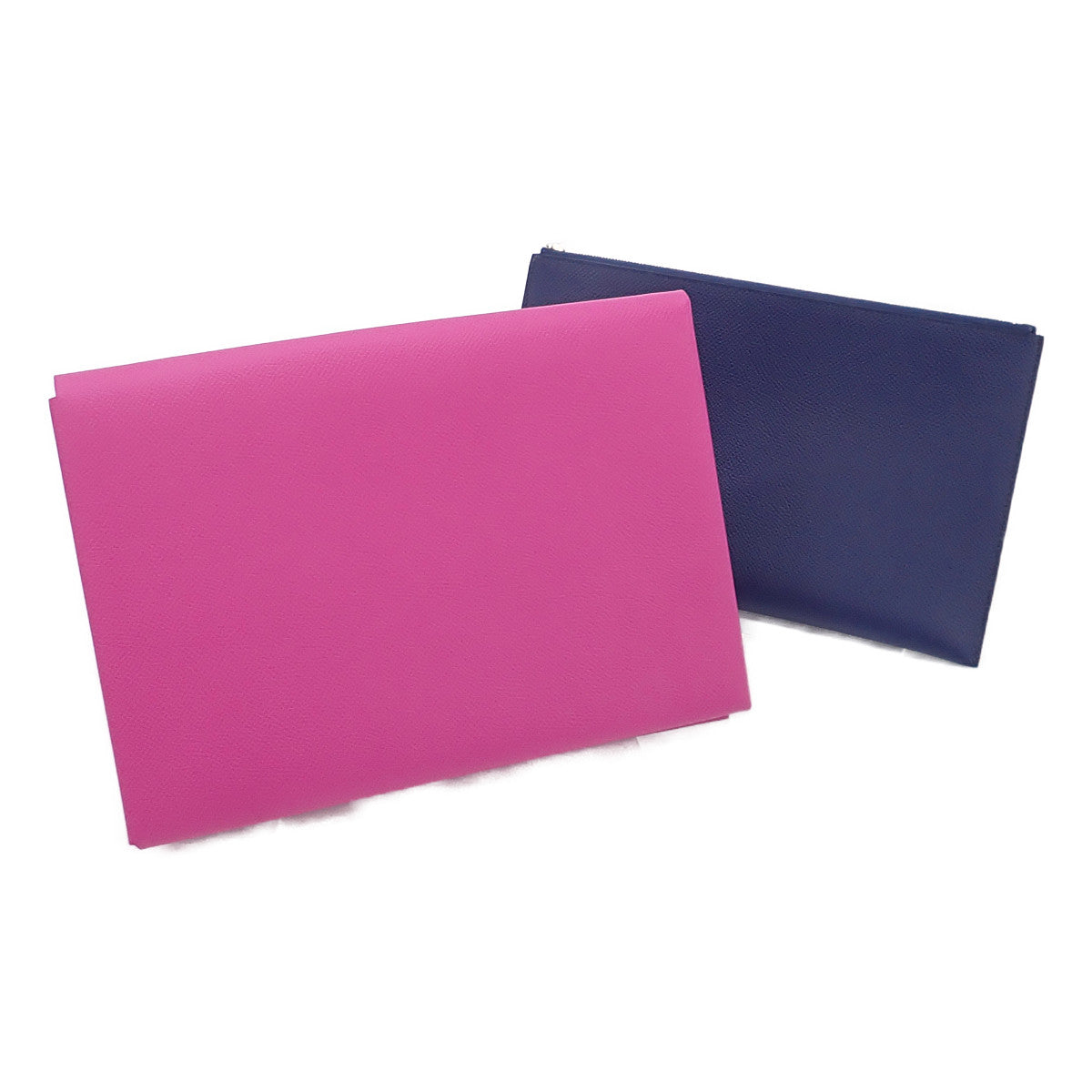 エルメス HERMES カルヴィGM クラッチバッグ ヴォーエプソン マグノリア ブルーサフィール レディース【中古】【Aランク】