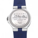 ブルガリ BVLGARI トリコロール 1000本限定 103514 腕時計 ラバー アルミニウム 自動巻き ホワイト文字盤 メンズ【中古】【Aランク】