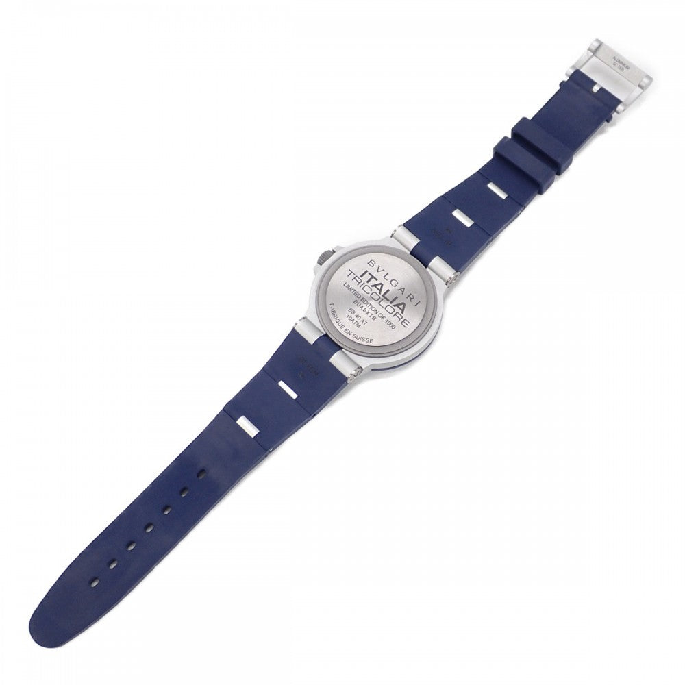 寶格麗 BVLGARI 三色 1000只限定 103514 腕錶 橡膠 鋁 自動上鍊 白色錶盤 男士【中古】【A級品】