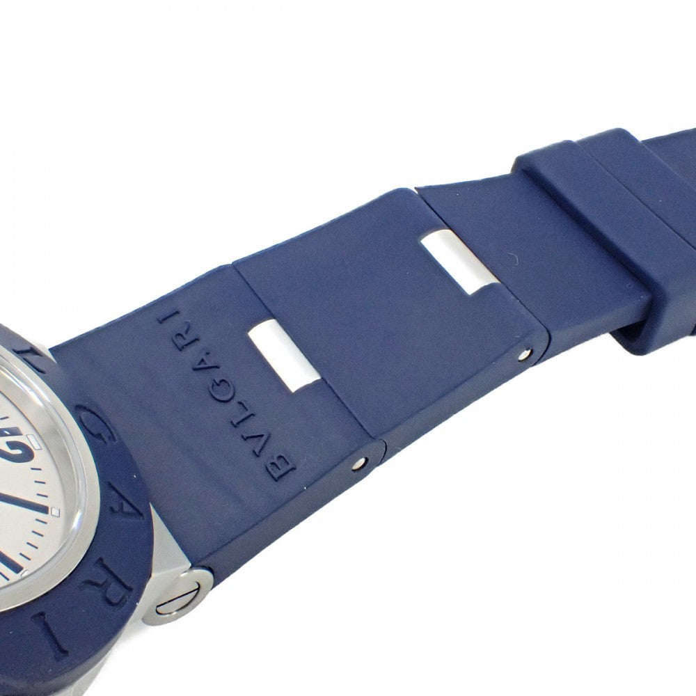 寶格麗 BVLGARI 三色 1000只限定 103514 腕錶 橡膠 鋁 自動上鍊 白色錶盤 男士【中古】【A級品】