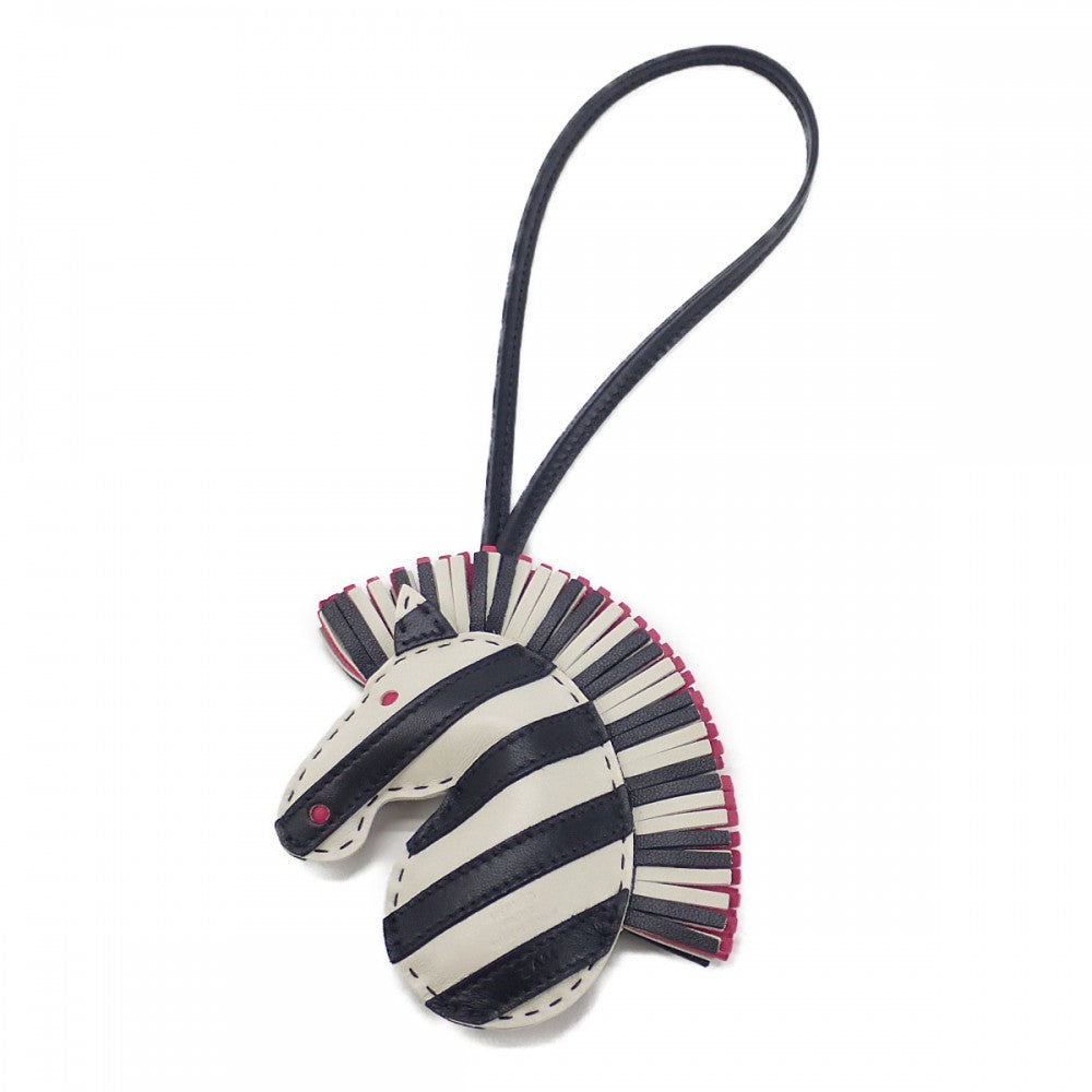 エルメス HERMES ジージーサバンナ バッグチャーム アニョーミロ クレ ブラック ローズメキシコ レディース【中古】【Sランク】