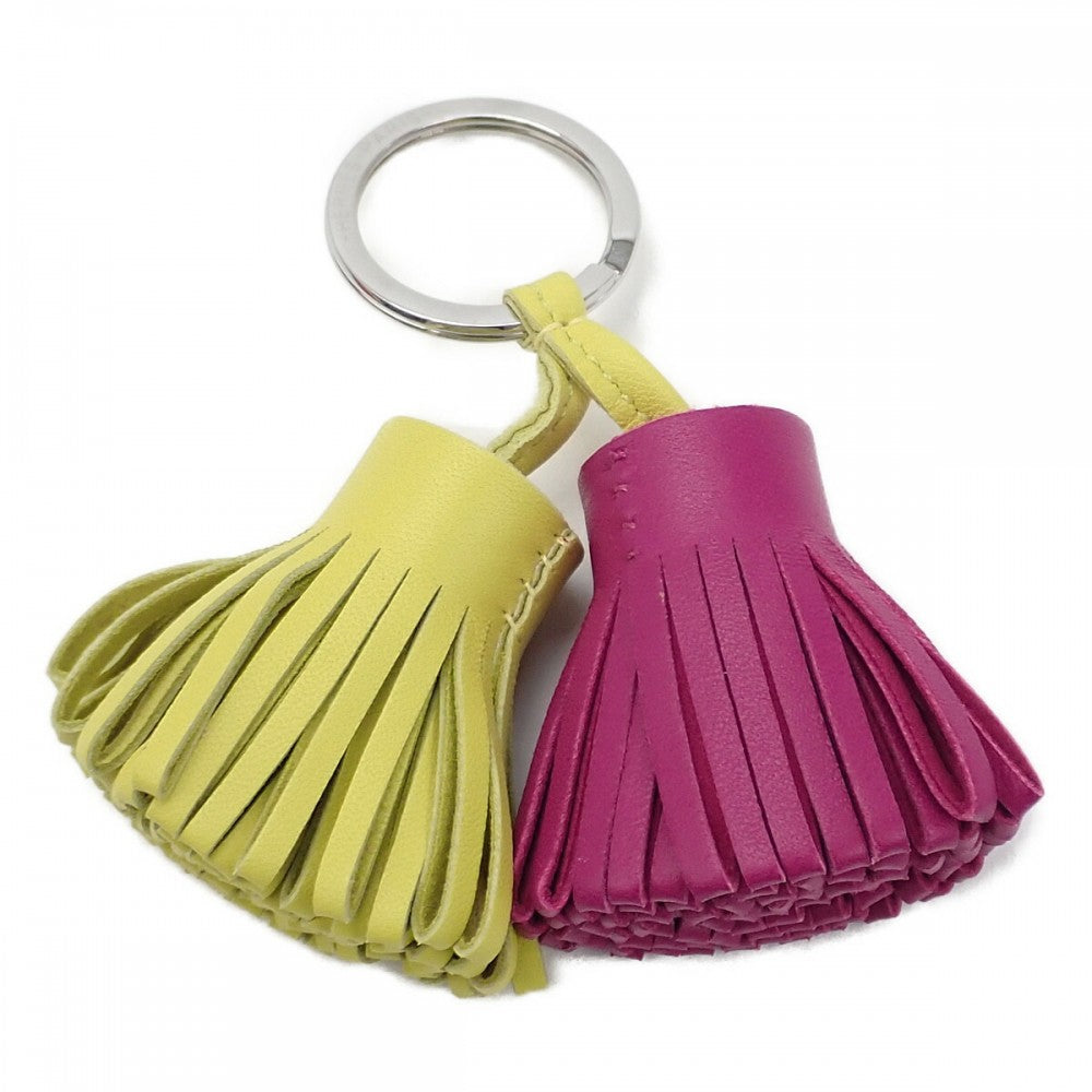 エルメス HERMES カルメン ウノドス チャーム キーリング アニョーミロ ローズパープル ライム レディース【中古】【Aランク】