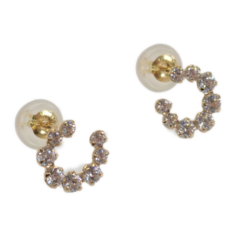 K18YG デザインジュエリー スワロフスキージルコニア ピアス K18イエローゴールド キュービック・ジルコニア レディース【中古】【Aランク】