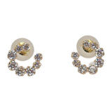 【中古】 K18YG デザインジュエリー スワロフスキージルコニア ピアス K18イエローゴールド キュービック・ジルコニア レディース【Aランク】