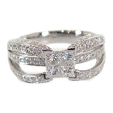 【中古】 Pt900 デザイン ジュエリー リング Pt900プラチナ 10号 ダイヤモンド レディース【Aランク】