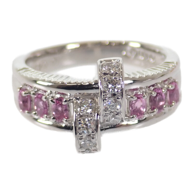 中古】 デザインジュエリー リング Pt900プラチナ 14号 ダイヤモンド  