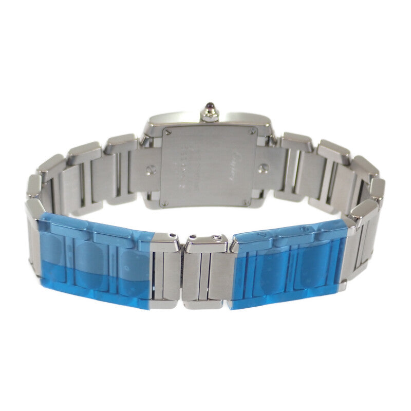 カルティエ CARTIER タンクフランセーズ SM W51028Q3 腕時計 ステンレススチール クオーツ ピンクシェル文字盤 レディース【中古】【Aランク】