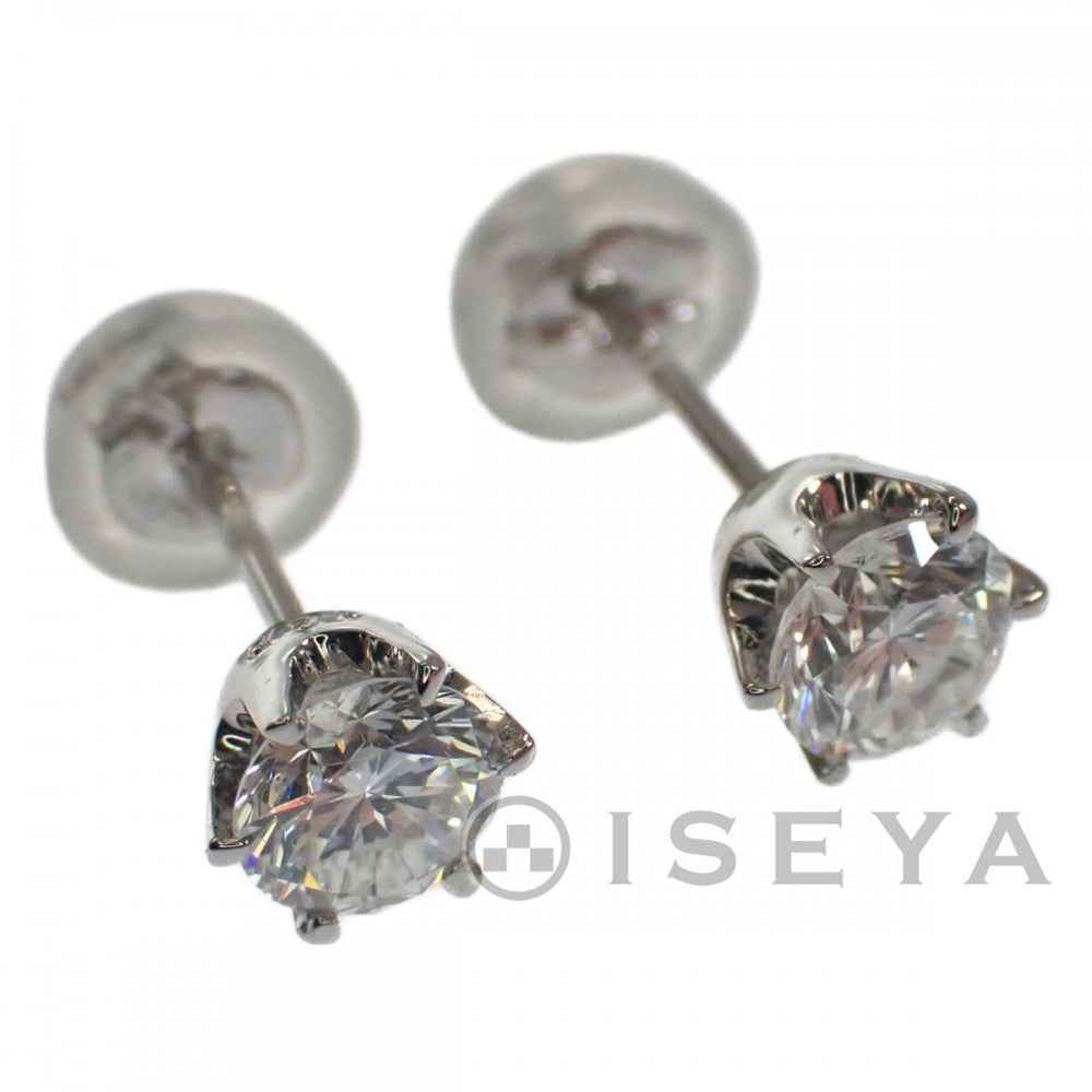 デザイン ジュエリー スタッド ピアス Pt900プラチナ ダイヤモンド レディース【中古】【Aランク】