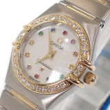 オメガ OMEGA コンステレーションミニ アイリス 1367.79 腕時計 ステンレススチール イエローゴールド クオーツ ホワイトシェル文字盤 レディース【中古】【ABランク】