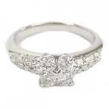 デザイン ジュエリー リング Pt900プラチナ 12.5号 ダイヤモンド レディース【中古】【Aランク】