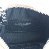 サンローラン SAINT LAURENT モノグラム ポーチ 438386 コインケース レザー ベージュ レディース【中古】【ABランク】