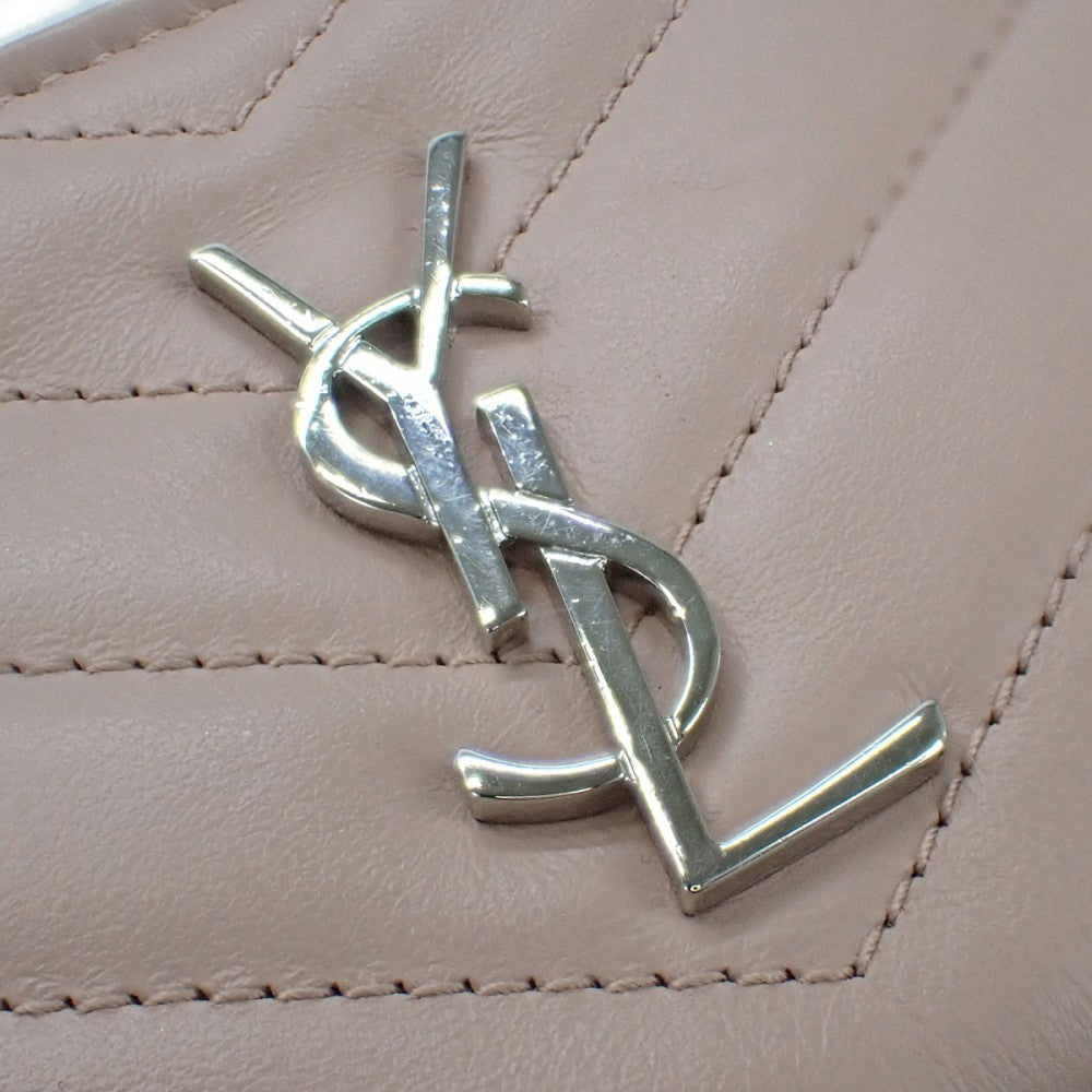 サンローラン SAINT LAURENT モノグラム ポーチ 438386 コインケース レザー ベージュ レディース【中古】【ABランク】