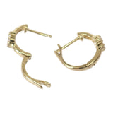 【中古】 K18 D デザインジュエリー ピアス K18イエローゴールド ダイヤモンド レディース【Aランク】