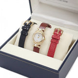 ミキモト MIKIMOTO パール ウォッチ 腕時計 GP レザー クオーツ ホワイトシェル文字盤【中古】【ABランク】