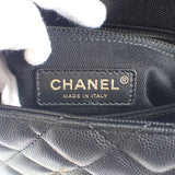 シャネル CHANEL ココハンドル XS A92990 ハンドバッグ キャビアスキン ブラック ゴールド金具 レディース【中古】【Aランク】