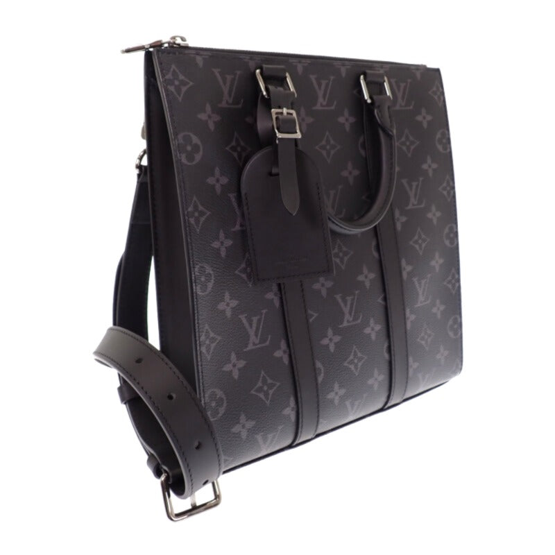 ルイヴィトン LOUIS VUITTON サックプラ クロス M46098 2WAYバッグ レザー モノグラム エクリプス ブラック シルバー金具 メンズ【中古】【Aランク】