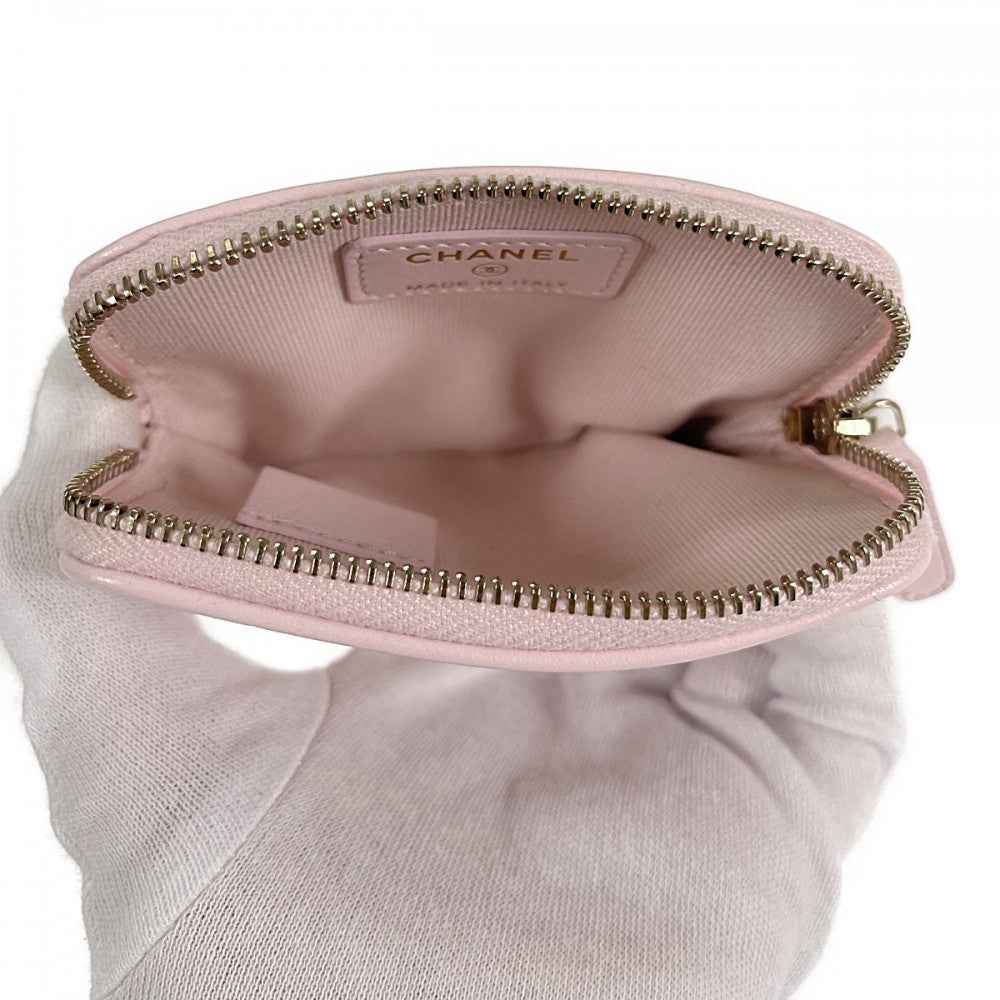 シャネル CHANEL シャネル19ジップコインパース AP2086 コインケース ラムスキン ピンク ゴールド金具 レディース【中古】【Aランク】