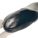 セリーヌ CELINE トライアングルヒールチェルシー ショート シューズ 38 ブーツ レザー ブラック レディース【中古】【SAランク】