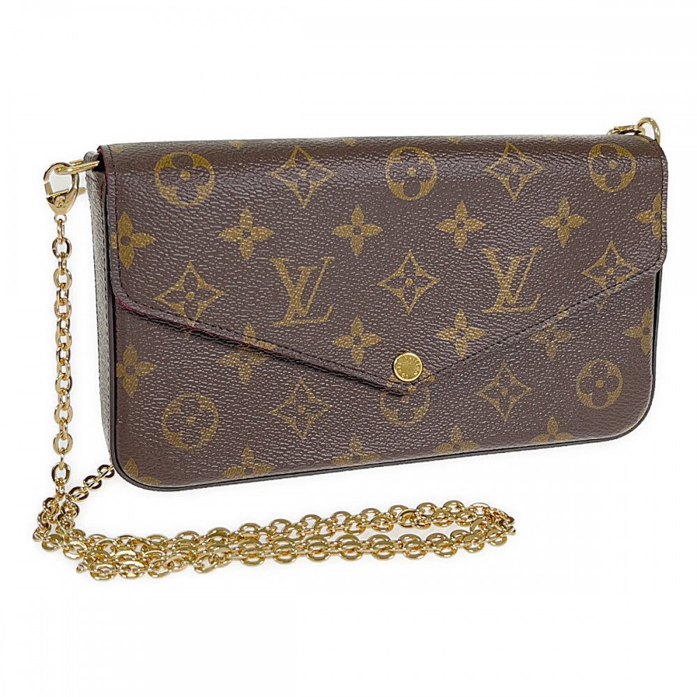 Aランク】ルイヴィトン LOUIS VUITTON ポシェット・フェリシー M61276 ショルダーバッグ モノグラム フューシャ  ゴール【中古ブランド品通販ISEYA】