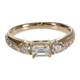 デザイン ジュエリー 12号 リング K18イエローゴールド ダイヤモンド レディース【中古】【Aランク】