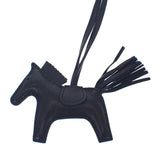 エルメス HERMES ロデオ PM バッグチャーム ラムスキン ソーブラック レディース【中古】【ABランク】