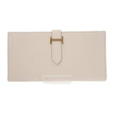 エルメス HERMES ベアンスフレ 長財布 シェブルミゾル アイボリー ホワイト ナタ ゴールド金具 レディース メンズ【中古】【SAランク】