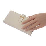 エルメス HERMES ベアンスフレ 長財布 シェブルミゾル アイボリー ホワイト ナタ ゴールド金具 レディース メンズ【中古】【SAランク】