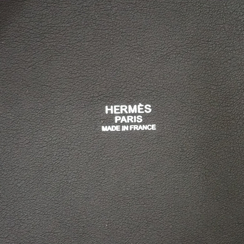 エルメス HERMES H アン ビエ GM トートバッグ トワルアッシュ レザー ブラック レディース【中古】【SAランク】