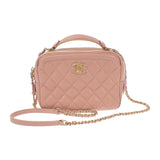 シャネル CHANEL ヴァニティケース A57905-Y83940 2WAYバッグ ラムスキン ピンク ゴールド金具 レディース【中古】【ABランク】
