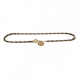 シャネル CHANEL ココマーク チェーン ベルト GP ゴールド ブラック サイズ87cm【中古】【Aランク】